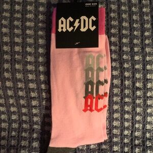 AC/DC Pink and Gray Casual Socks